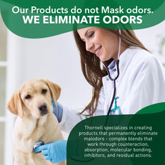 Odorcide K.O.E. kennel odor eliminator dries after use for quick reentry after cleaning.