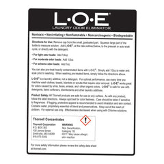 Odorcide pour action demonstrates easy pre-soak for odor control.