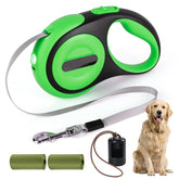 ODRIEW heavy-duty retractable leash 16ft green with comfortable grip and smooth extension.