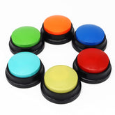 OFVENS voice recording button front view shows the six-pack ready for pet training.