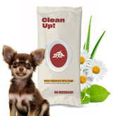 OH NORMAN! clean up body wipes closeup showing gentle unscented texture for dogs