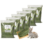 Ohcool Timothy Hay 6-pack bags for easy portioning and daily feeding.
