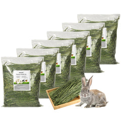Ohcool Timothy Hay 6-pack bags for easy portioning and daily feeding.