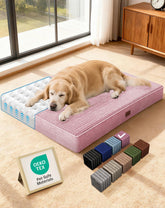 OhGeni orthopedic bed foam closeup highlighting 25D egg-crate support for joint comfort.