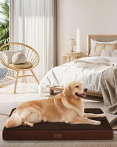OhGeni Orthopedic Bed with waterproof inner liner for easy cleanup after spills.