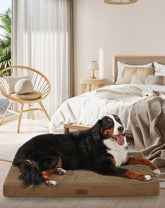 OhGeni orthopedic dog bed 47-inch coffee cover, removable for easy cleaning.