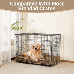 OhGeni orthopedic dog bed coffee waterproof liner prevents moisture intrusion.