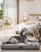 OhGeni orthopedic dog bed foam with egg-crate support for joints and comfort.
