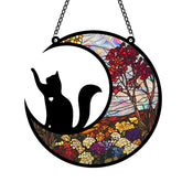 Ohhvvow Cat Memery SunCatcher rainbow-film front view brightens windows with shifting colors.