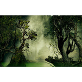 OHIOCATII forest aquarium background with lush trees adds depth to your tank scene.
