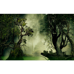 OHIOCATII forest aquarium background with lush trees adds depth to your tank scene.
