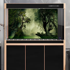 OHIOCATII jungle plants backdrop enhances tropical vibe in terrariums.