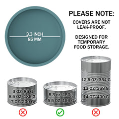 OHMO 2-pack pet food can lids in light blue fit 85 mm cans and block odors