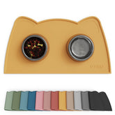 OHMO cat food mat with raised lip keeps spills contained.