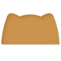 OHMO Cat Food Mat outer lip contains spills for cleaner floors.