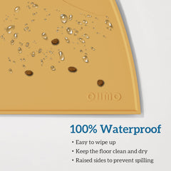 OHMO cat food mat soft, flexible design rolls for storage.