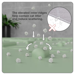 OHMO cat litter mat center-trap helps reduce tracking and cleanup.