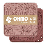 OHMO Lick Mat small Mars Coral pack enables slow feeding and enrichment.