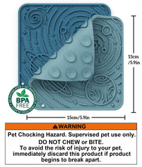 OHMO Lick Mat space-star design close-up for engaging textures during treats