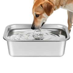 Ohtomber large dog water bowl stainless steel no-spill design