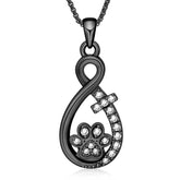 Oinsi Infinity Love pet urn necklace with paw print pendant holds memories close.