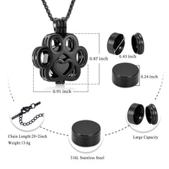 Oinsi urn necklace inside mini case safeguarding cremation keepsake