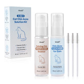 Oivolii Cat Chin Care Kit cleanser bottle for gentle deep cleanse removing dirt and oil.