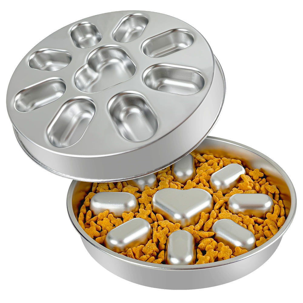 Oiwliur slow feeder bowl closeup, 2-cup capacity for measured meals.