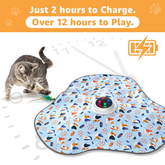 Oiyeefo cat toy motion activation prompts paw-triggered excitement.