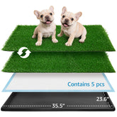Oiyeefo Grass Pad for Dogs Potty setup ready for indoor training.