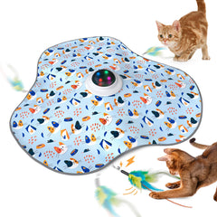 Oiyeefo interactive cat toy blue chime invites indoor play for curious cats.