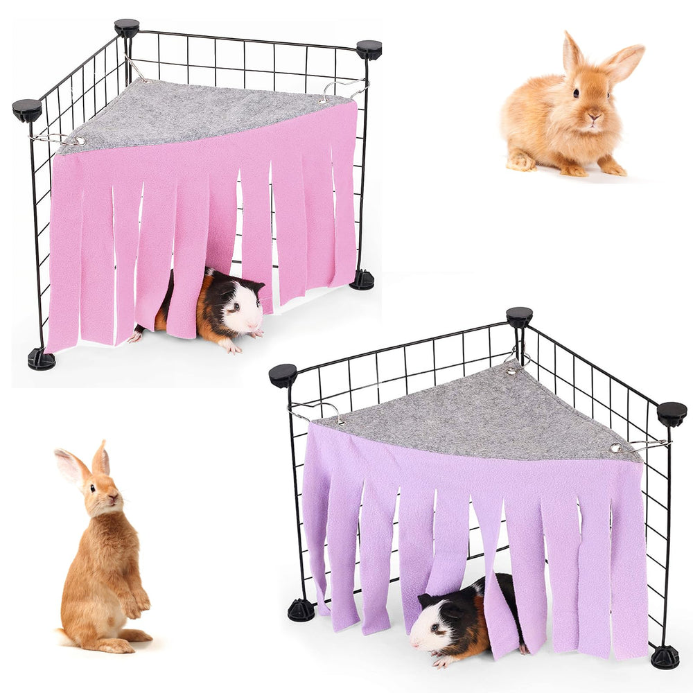 OKAMMY 2-pack guinea-pig corner hideout for cozy retreat and rest