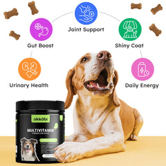OKKÖBI dog vitamins chews beef flavor offering palatable daily health support.
