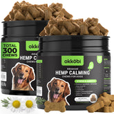 OKKÖBI duck-flavored calming chews for dogs—a tasty anxiety relief during stressful moments