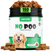 OKKÖBI No Poo Chews chicken flavor close-up for stress-free daily use