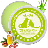 OKKÖBI Paw & Nose Balm jar 60g shown for moisturized paws.