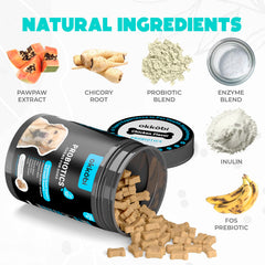OKKÖBI beef flavor dog chews easy to accept and aid digestion