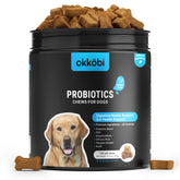 OKKÖBI probiotics for dogs chews pack 150 count promotes healthy digestion and comfort