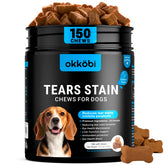 OKKÖBI tear-stain chews bottle supports daily eye comfort for dogs