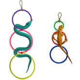 Okueejur Snake Enrichment Rings main shot show dual rings for climbing and enrichment.