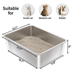 Olacat litter box features rounded corners for paw safety and comfort.