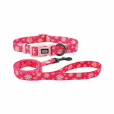 Olahibi dog collar leash set in daisy pattern for durable daily walks