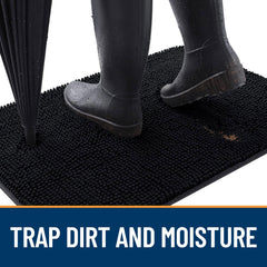 OLANLY Dog Door Mat moisture absorption demonstrates quick-dry performance for muddy paws