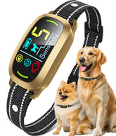 Oliry smart AI bark collar closeup shows precise bark control.
