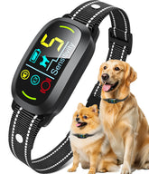 Oliry smart AI bark collar dashboard shows mode and battery status for easy training
