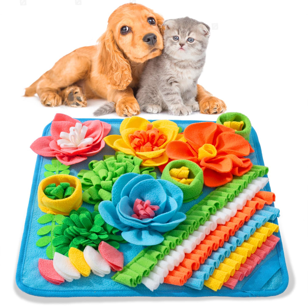 Oliumt Snuffle Mat blue close-up demonstrating texture for slow feeding and mental engagement.