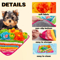 Oliumt Snuffle Mat for cats sniffing, stimulating scent work and stress relief.