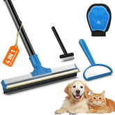 Ollapet 4in1 carpet rake removes embedded pet hair under furniture.