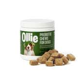 Ollie Belly Rubs probiotic chews with duck flavor support digestion in dogs.