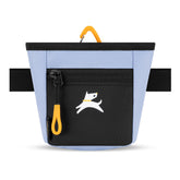 OllyDog Goodie Treat Bag in Blue Heron worn at the waist for hands-free training.